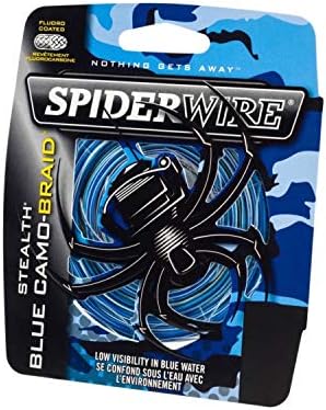 Spiderwire Stealth® Superline, Camo Blue, 65lb | 29.4 קג, 500YD | קו דיג קלוע 457 מ ', המתאים לסביבות מי מלח ומים